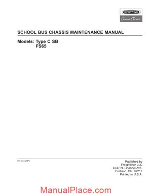 freightliner school bus chassis maintenance manual page 1