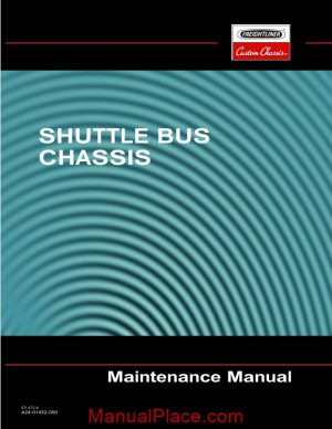 freightliner shuttle bus chassis maintenance manual page 1