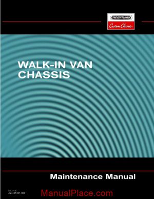 freightliner walk in van chassis maintenance manual page 1
