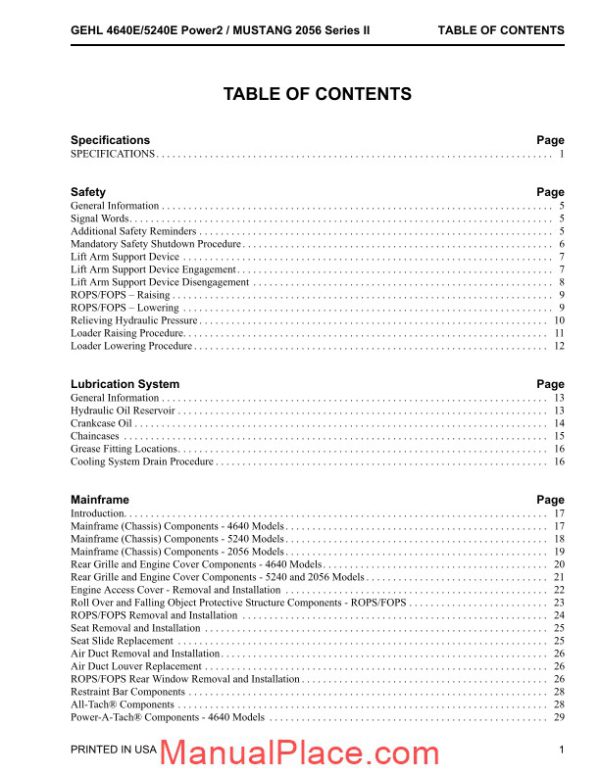 gehly 4640e power2 gehl 5240e power2 mustang 2056 series ii with tier 4i page 3