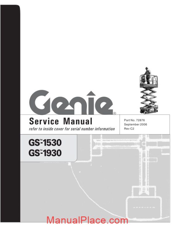 genie gs 1530 gs 1532 from sn 17408 59999 gs 1530 pn 72876 service manual page 1