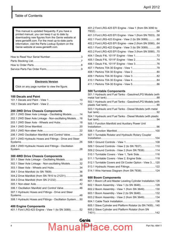 genie s 60 s 65 from sn 2575 to 9153 parts manuals page 4