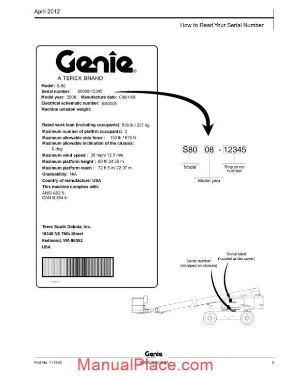 genie s 80 s 85 from sn 3082 to 7999 parts manuals page 3