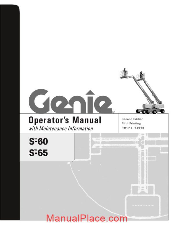 genie s60 s65 operators manual page 1