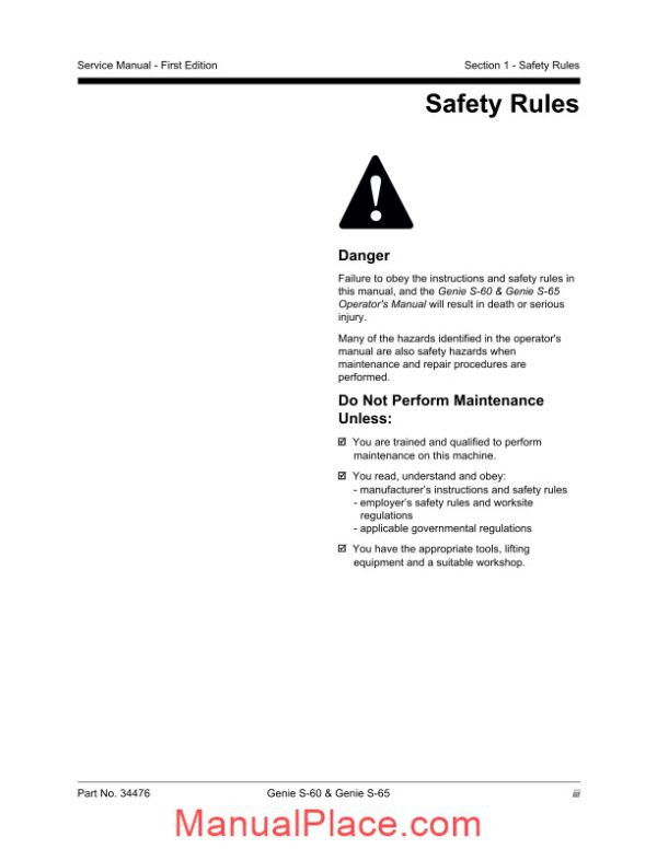 genie s60 s65 service manual page 3