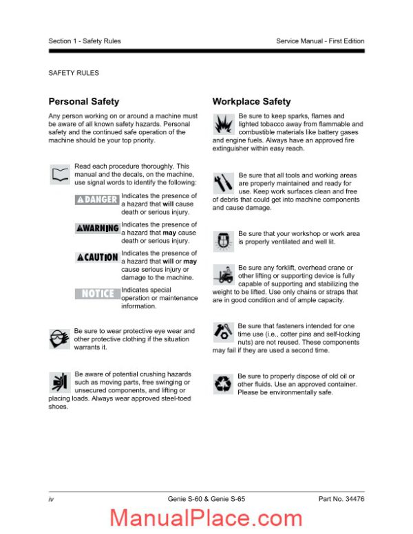 genie s60 s65 service manual page 4