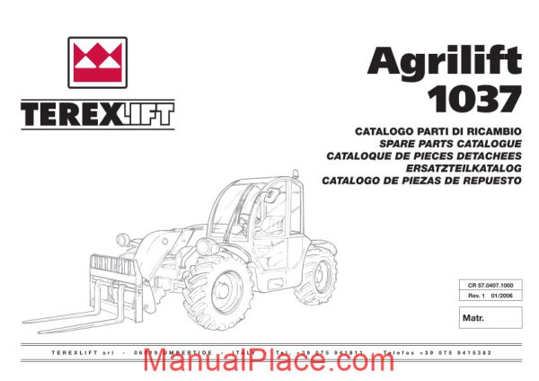 genie scissors lift c agrilift 1037 from sn 12510 parts manuals page 1