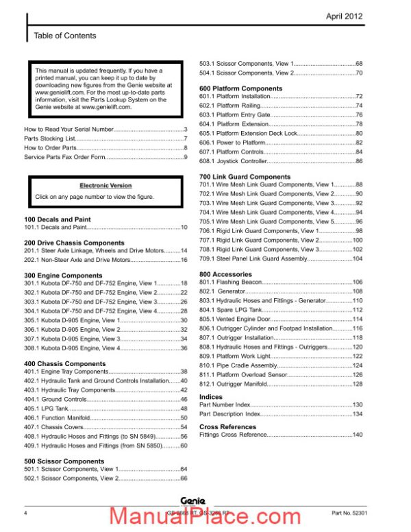 genie scissors lift c gs 2668 rt gs 3268 rt to sn 41200 parts manuals page 4