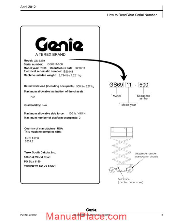 genie scissors lift gs 2669 rt gs 3369 rt gs 4069 rt parts manuals page 3