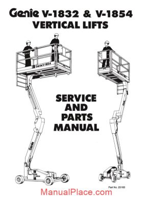 genie scissors lift v 1932 and v 1854 parts manuals page 1