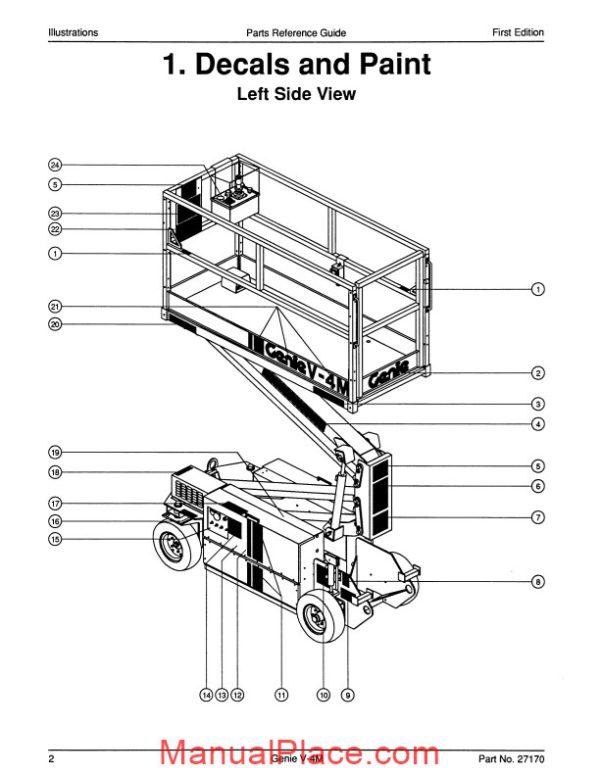 genie scissors lift v 4m parts manuals page 2