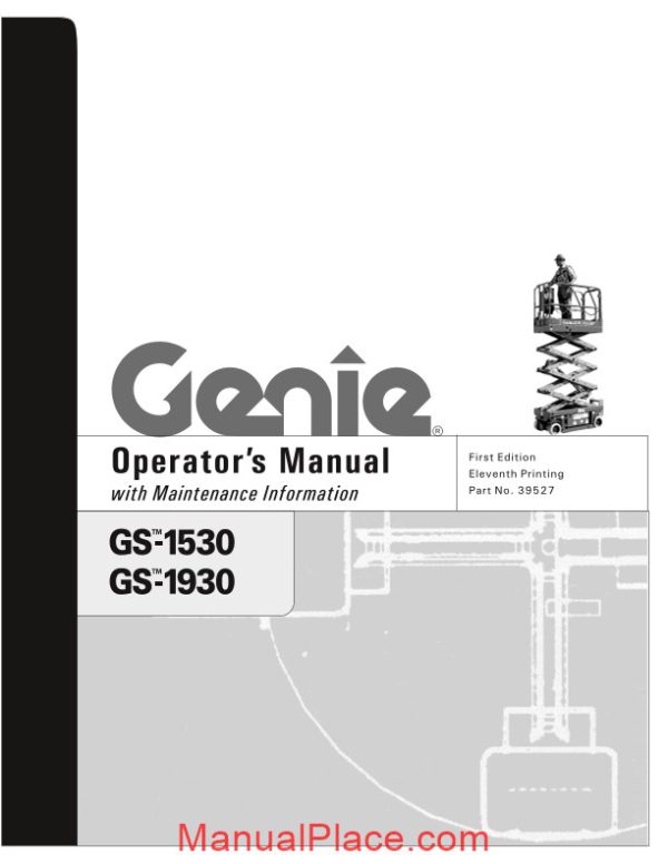 genie sissor lift gs 1930 gs 1932 ansicsa to sn 59999 gs 1930 operator manual page 1