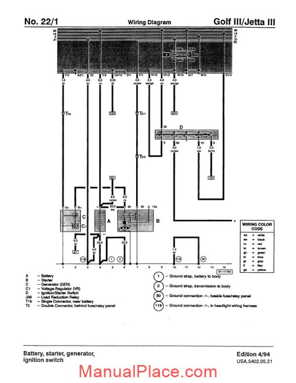 golf jetta volkswagen wiring diagram page 2