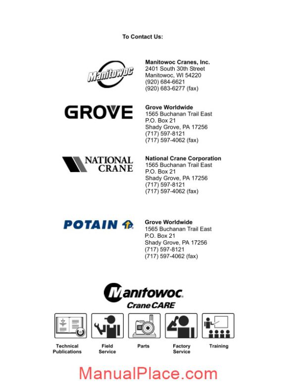 grove crane rt600e 2 service manual page 2