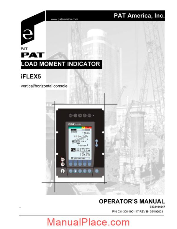 grove iflex5 pat load moment indicator operator manual page 1