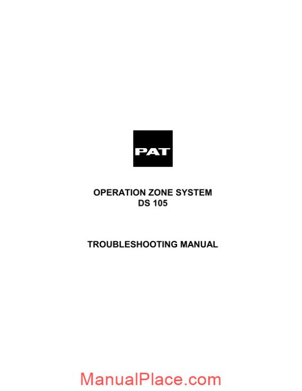 grove pat ds105 operation zone system troubleshooting manual page 1