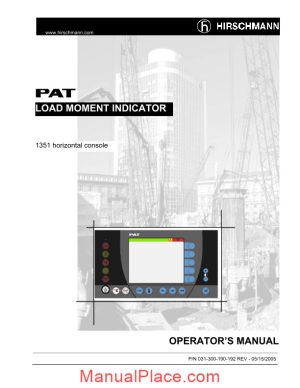 grove pat load moment indicator 1351 horizontal console operator manual page 1