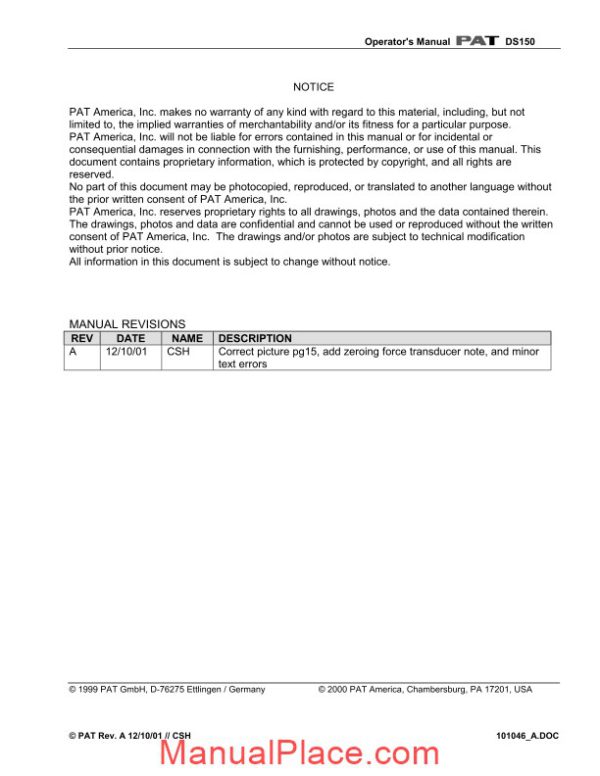 grove pat load moment indicator ds150 operator manual page 3