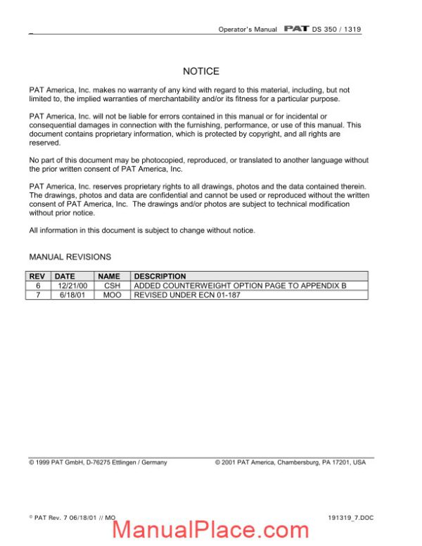 grove pat load moment indicator ds350 1319 operator manual page 2