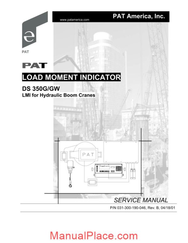 grove pat load moment indicator ds350g gw service manual page 1