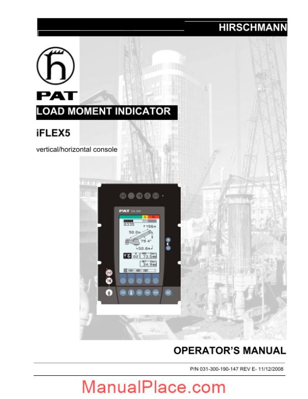 grove pat load moment indicator iflex5 operator manual page 1