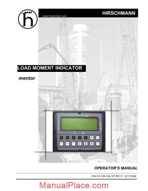 grove pat load moment indicator mentor operator manual page 1