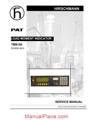 grove pat load moment indicator tm9150 operator manual page 1