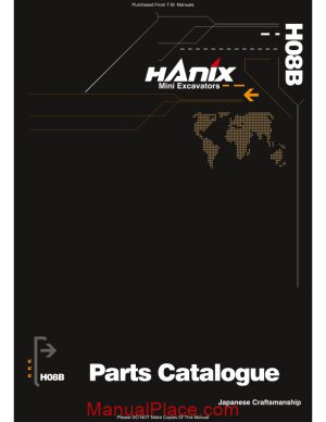 hanix h08b parts catalog page 1