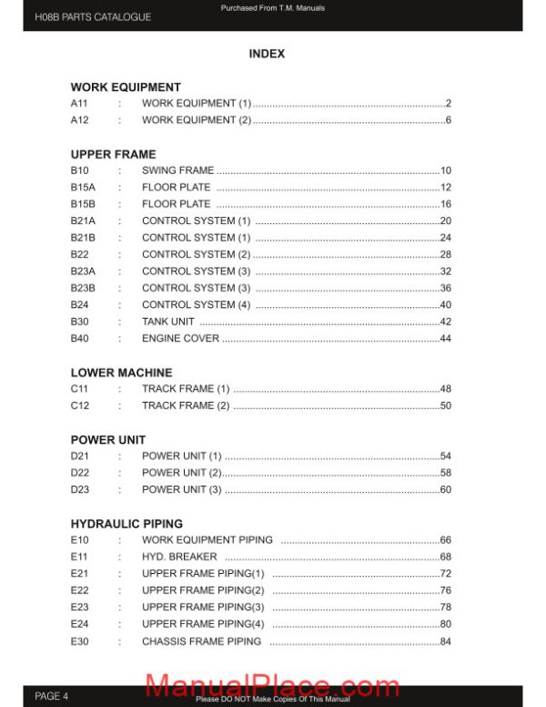 hanix h08b parts catalog page 4