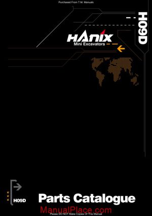 hanix h09dpc parts catalog page 1