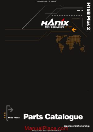 hanix h15b 2 parts catalog page 1