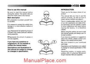 hanix h15b english operation manual page 1