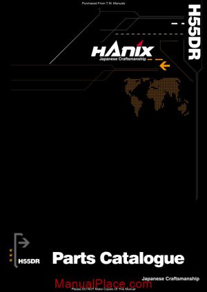 hanix h55dr parts catalog page 1