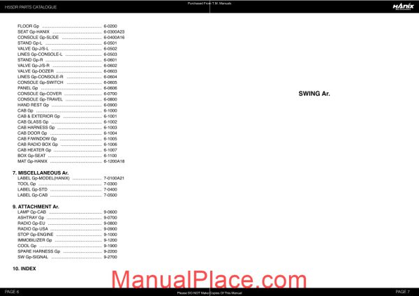 hanix h55dr parts catalog page 4