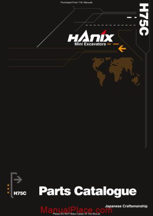 hanix h75c parts catalog page 1