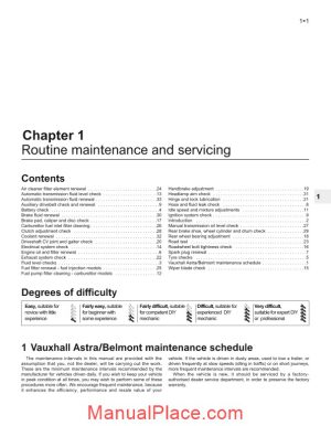 haynes opel astra and belmont service and repair manual page 1