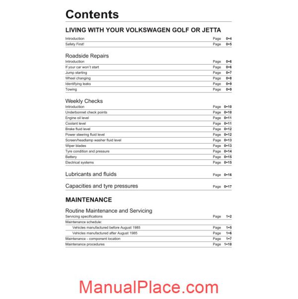 haynes volkswagen golf jetta service and repair manual page 2