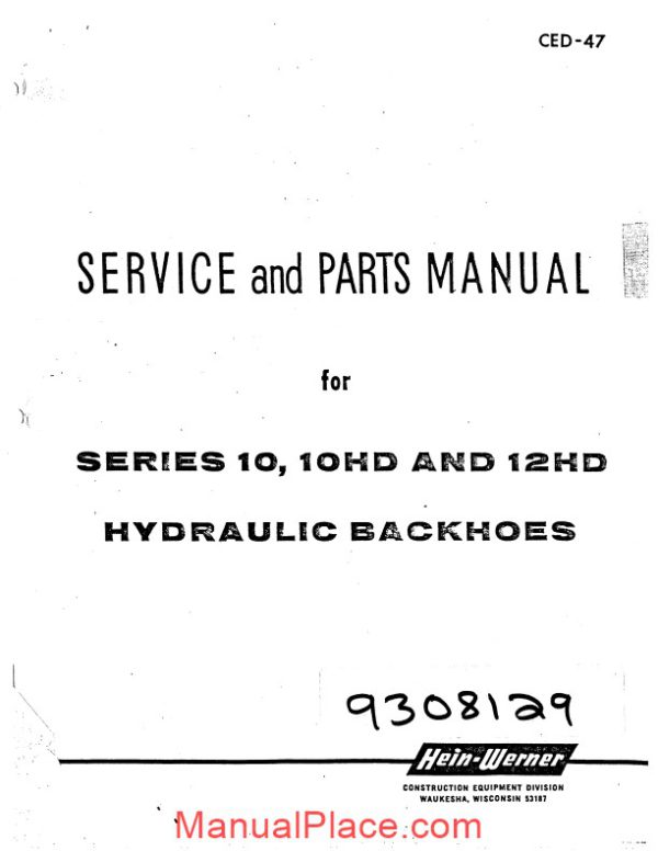 hein warner 10 10hd 12hd spm 9308129 parts book page 1