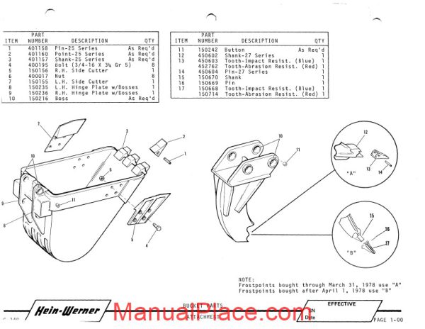 hein warner c14b pm 9308138 parts book page 2