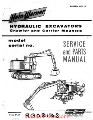 hein warner hydraulic excavator spm9308128 parts book page 1