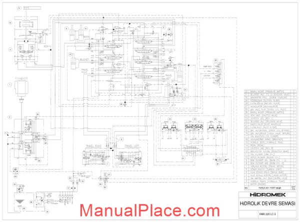 hidromek 220lc 3 hydraulic diagram page 1