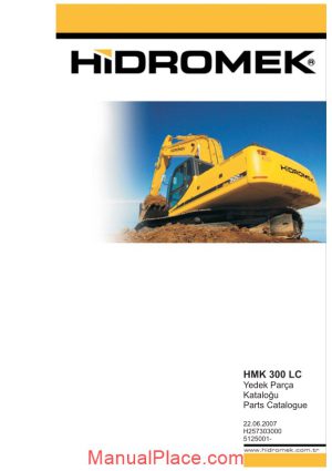 hidromek hmk 300 lc parts catalogue page 1