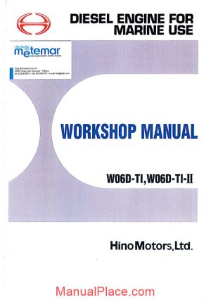 hino diesel engine w06c ti w04v ti workshop manual page 1