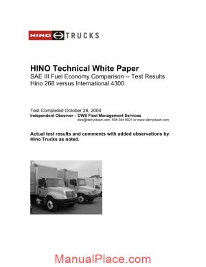 hino technical white paper international page 1