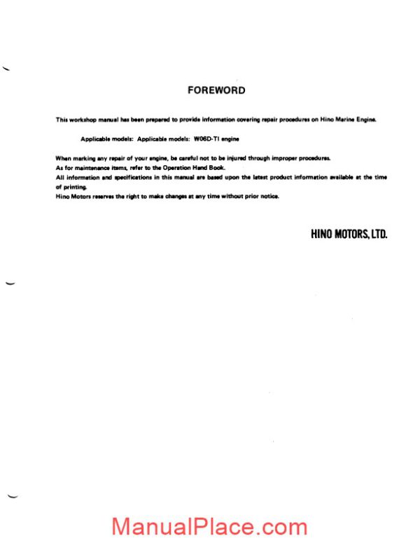 hino wo6dti servicemanual page 3