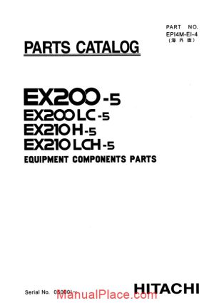 hitachi ex200 210 5 equipment components parts page 1