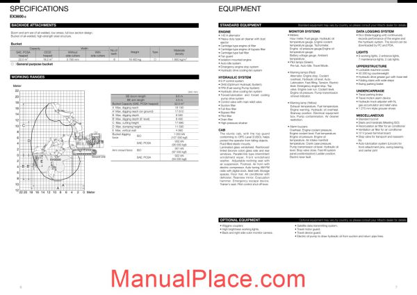 hitachi ex3600 hydraulic excavator page 4