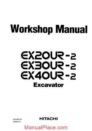 hitachi excavator ex20ur ex30ur ex40ur workshop manual page 1