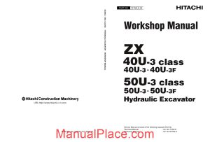 hitachi hydraulic excavator zx50 workshop manual page 1