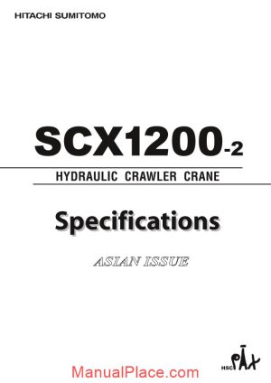 hitachi sumitomo scx1200 2 hydraulic crawler crane specifications page 1